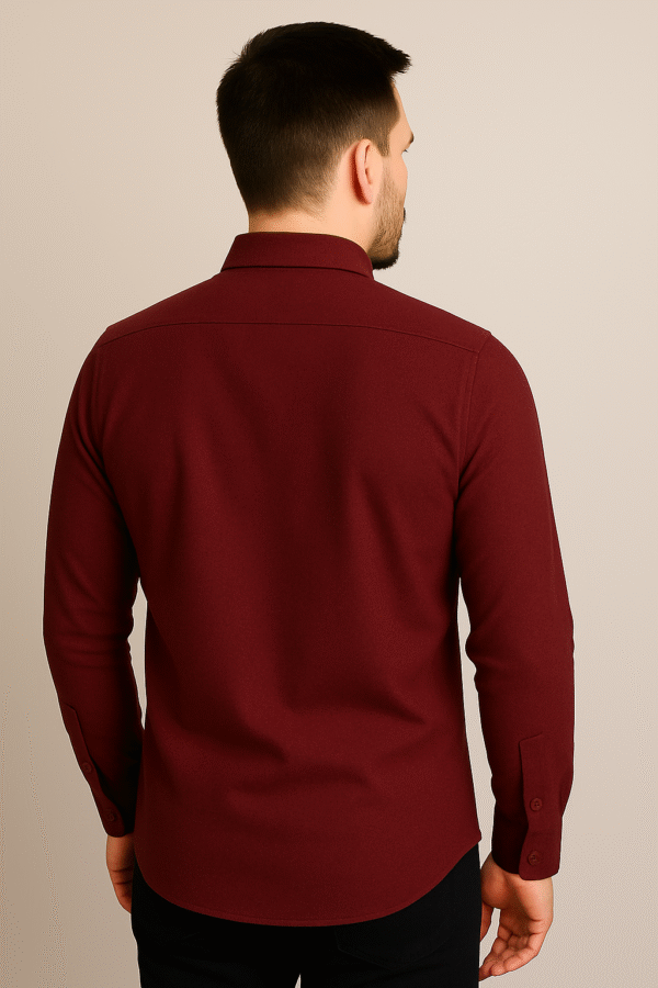Classic Premium Burgundy Maroon Shirt - Image 2