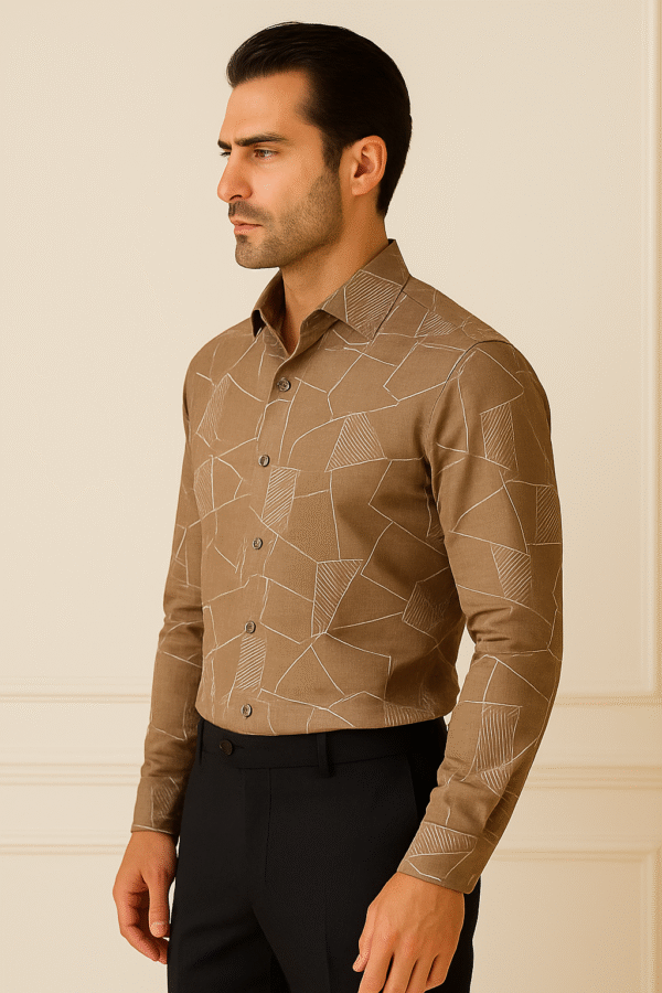 GeoWeave Premium Men's Shirt – Urban Sand Edition - Image 3