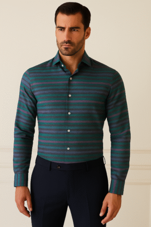 Men’s Luxury Multicolor Stripe Shirt