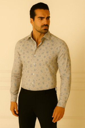 Premium Floral Beige Shirt