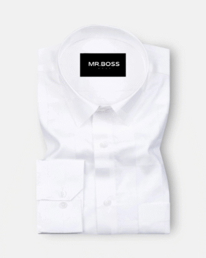 Loomera Crystal White Checked Giza Cotton Shirt