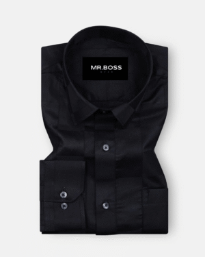 Loomera Black Checked Giza Cotton Shirt