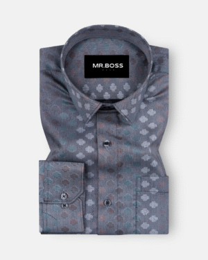 Green Twill Cotton Printed Shirt