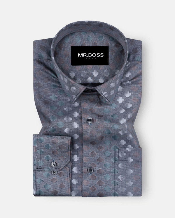 Green Twill Cotton Printed Shirt