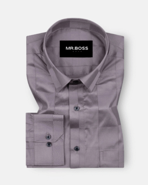 Loomera Metallic Checked Giza Cotton Shirt