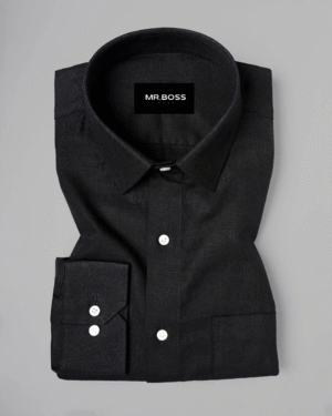 Black Luxurious Linen Shirt