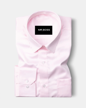 Montor Pink Premium Satin Men's Shirt