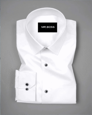 White Premium Satin Men's Formal Shirt
